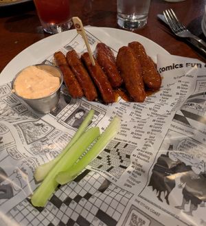Vegan tenders w/ bourbon BBQ sauce at Ritcey East in Watertown