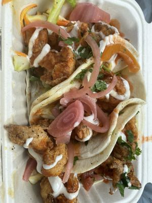 Nashville Cauliflower Tacos  at Iconic Vegan Cafe in Dallas