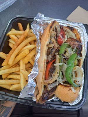 Philly 🧀 Lions 🦁 mane steak sandwich at Iconic Vegan Cafe in Dallas