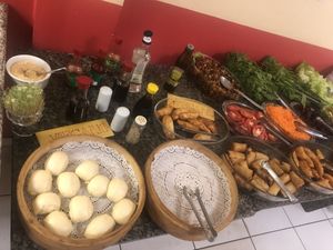 More labelled and salad   at Cheiro Verde in Foz Do Iguacu