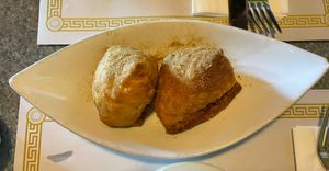 Vegetable Samosas (not pictured: a very tasty tamarind chutney)   at Himalayan Cuisine in La Mesa