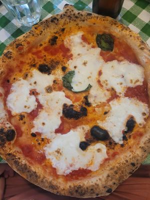 Vegan margherita pizza at Pizza Pilgrims in Nottingham