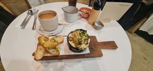 Vegetarian baked eggs at The Hardware Société in Melbourne