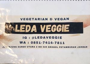 Menu at Leda Veggie in Jakarta