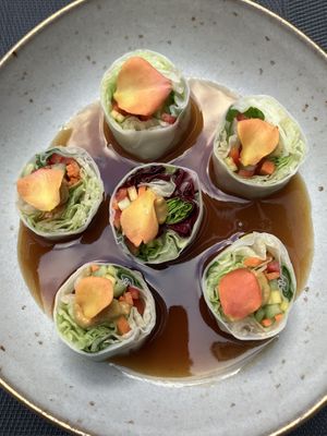 Vegetable spring rolls  at Window To Asia in Funchal