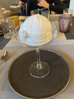 Coconut sorbet  at Window To Asia in Funchal