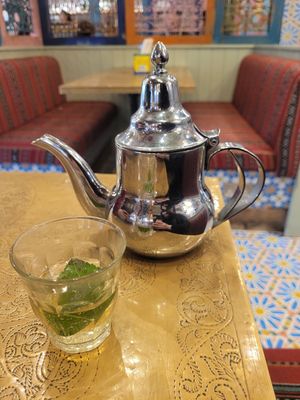 Fresh Rose Mint Tea at Comptoir Libanais in Ellesmere Port