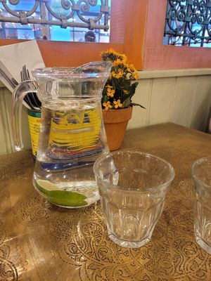 Jug of Water at Comptoir Libanais in Ellesmere Port