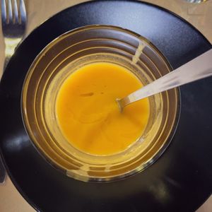 Sweet potato velouté (vegan) at SAÓ in Elche