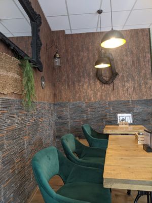 Inside seating and decor at Baguetteschmiede in Geilenkirchen