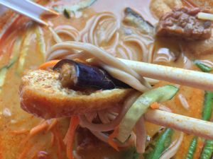 vegan laksa. yummy and not too spicy  at Simple Life - KLCC in Kuala Lumpur