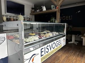 große Auswahl an veganen Eissorten  at EISVOGEL - Spreewälder Manufaktur in Burg