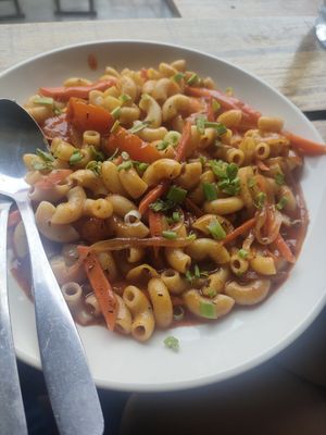 pasta con tomate at Borneo Rock Cafe in Semporna