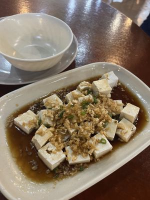 Steamed tofu with crispy radish  at Borneo Rock Cafe in Semporna
