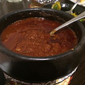 Very spicy tomato dish! at Echye Restaurant in Perth