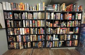 Board game libraryy  at Alphaspel in Hagersten