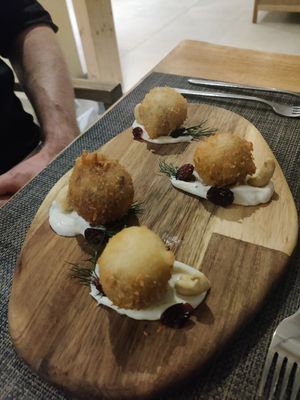 Cheese balls with tree nut filling and cranberries. Just do it! at Elaia Vegan Restaurant - Maybe Closed in Zakynthos