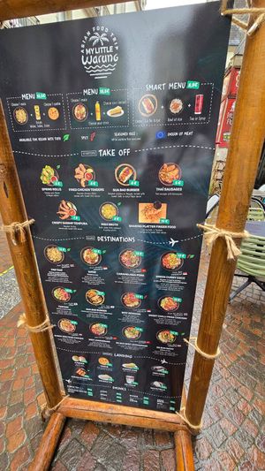 Outside menu at My Little Warung Nantes in Nantes