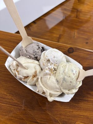 ice cream flight   at Plant Love Ice Cream  in Gulfport