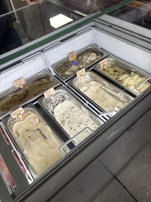 half of the ice cream selection   at Plant Love Ice Cream  in Gulfport