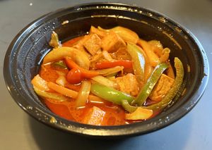Spicy bell pepper tofu   at Bay of Burma  in San Francisco