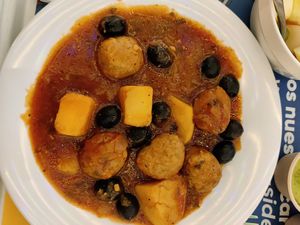 Vegan meatballs (La Cantina) at PortAventura World in Tarragona