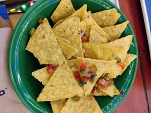 Vegan nachos - no cheese (La Cantina) at PortAventura World in Tarragona