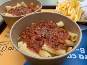 Vegan bolognese (Sesame Street area) at PortAventura World in Tarragona