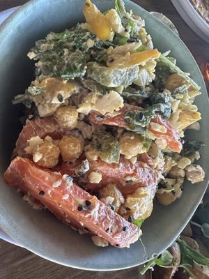 Cauliflower carrot chickpea salad from cabinet  at Frank Food in Hamilton