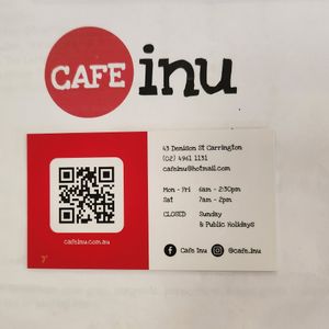 Cafe details at Cafe Inu in Carrington