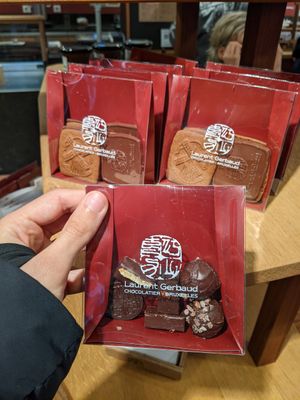 my picks at Laurent Gerbaud Chocolatier in Brussels