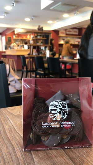 this bag I paid 10 euros for 100g, a lot of different options at Laurent Gerbaud Chocolatier in Brussels