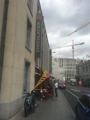 Shop from the outside  at Laurent Gerbaud Chocolatier in Brussels
