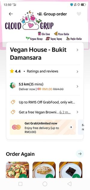 Grab at Vegan House - Bukit Damansara in Kuala Lumpur