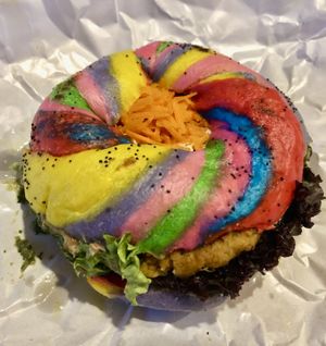 Rainbow bagel  at Vegan House - Bukit Damansara in Kuala Lumpur