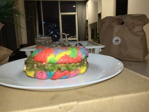 rainbow bagel 2   at Vegan House - Bukit Damansara in Kuala Lumpur