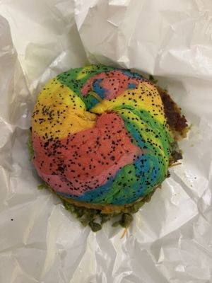 Rainbow burger bun!  at Vegan House - Bukit Damansara in Kuala Lumpur