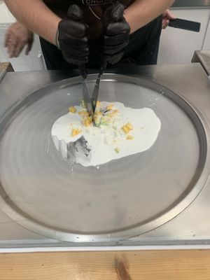 Making the rolls   at Chop and Roll in Kos