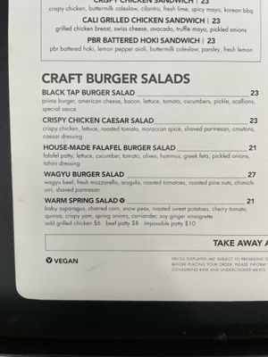 Carta marcada  at Black Tap in Central Singapore