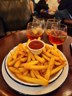 Potato fries at Three Tails Brewery in Mudgee