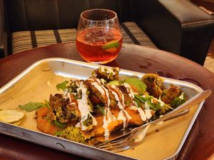 Vegan loaded sweet potato at Three Tails Brewery in Mudgee