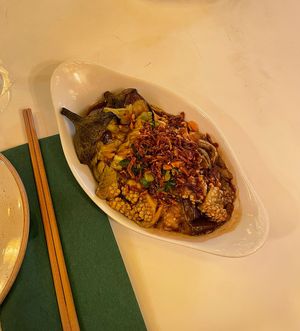 Smoky Grilled Aubergine   at Cay Tre Soho in London