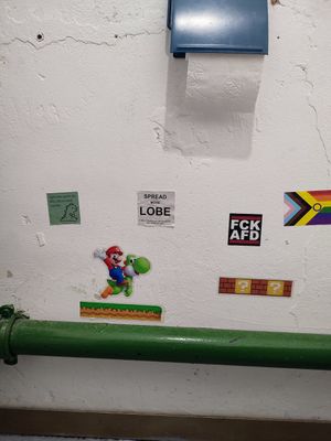 cute bathroom decor at A Little Lost in Munich