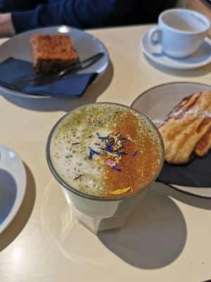 Matcha latte at A Little Lost in Munich