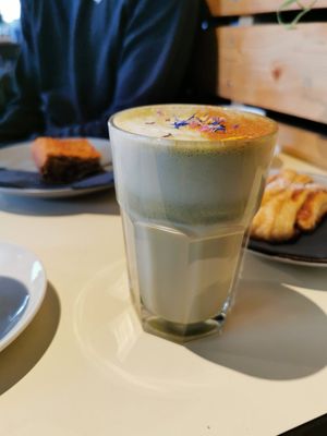 Matcha latte at A Little Lost in Munich
