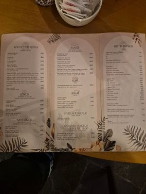 Menu at Blómasetrið - Kaffi Kyrrð in Borgarnes