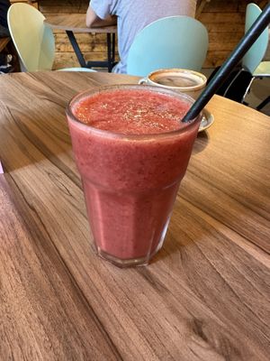 Cherry smootjie  at Plant. Eat. Licious in Bath