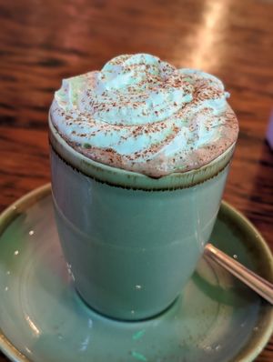 Hot chocolate at Plant. Eat. Licious in Bath