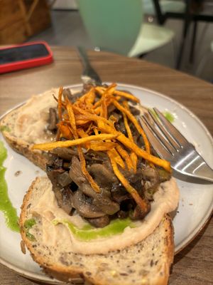 Mushrooms on toast   at Plant. Eat. Licious in Bath