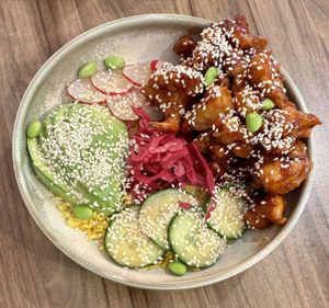 Cauli poke bowl   at Plant. Eat. Licious in Bath